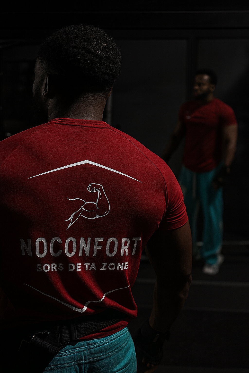 T-SHIRT SPORT NOCONFORT « Sors de ta Zone » - Rouge & Blanc